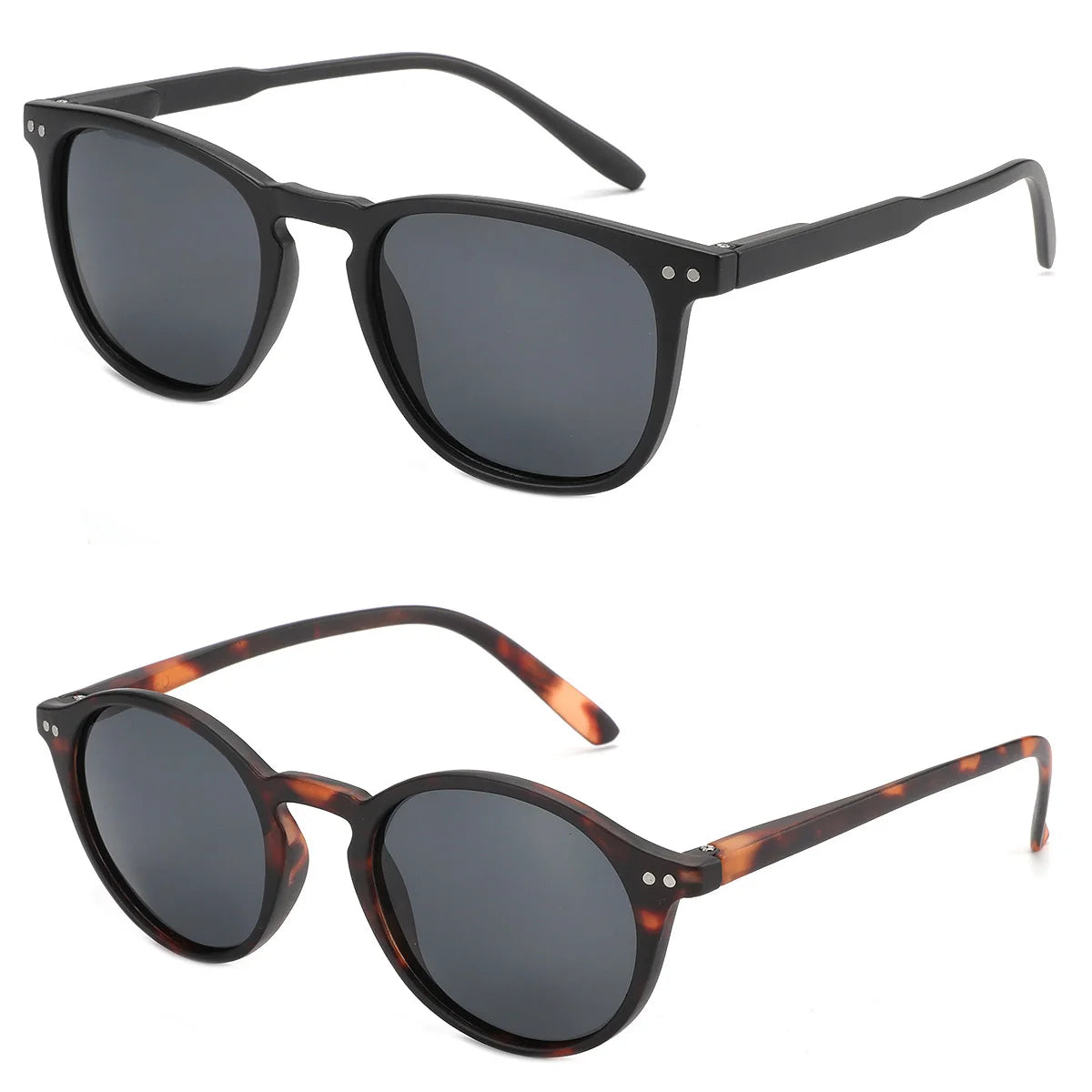 BOSCARA Retro Round Sunglasses — UV400 Polarized