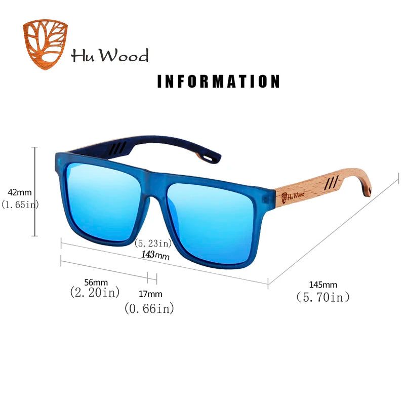 BOSCARA walnut wooden sunglasses