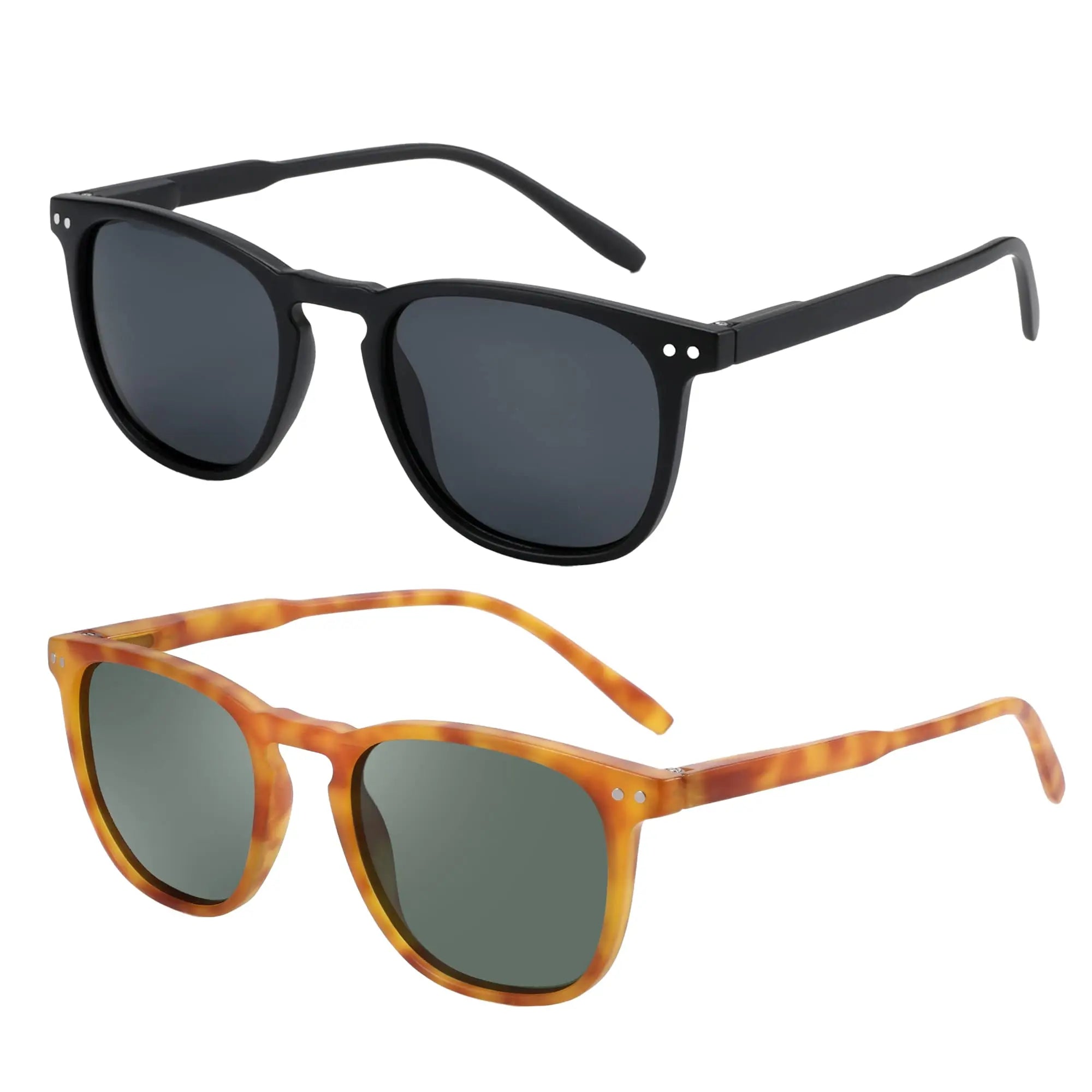 BOSCARA Retro Round Sunglasses — UV400 Polarized