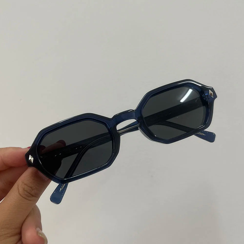 BOSCARA Vintage Hexagon Sunglasses — UV400 Protection