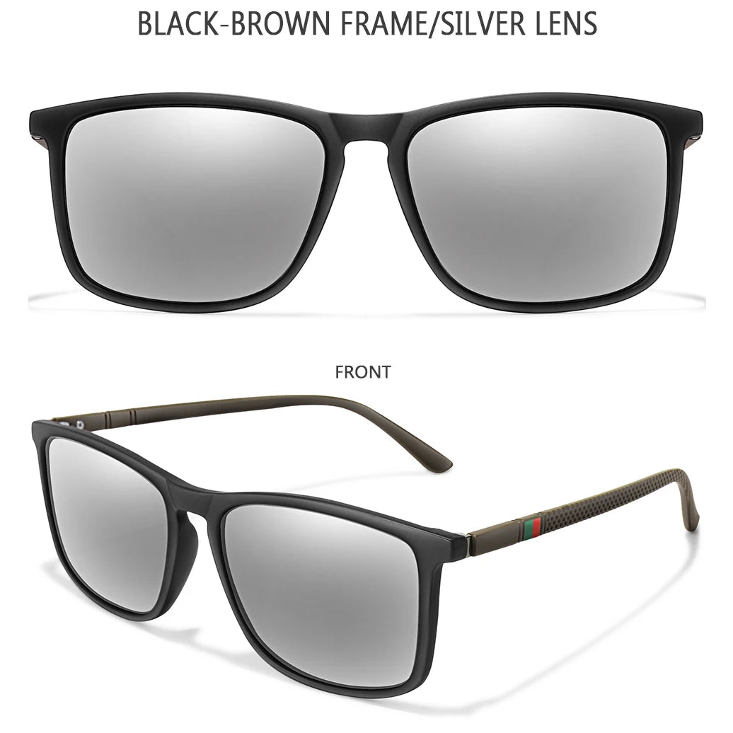 BOSCARA Vintage Square Sunglasses — UV400 Polarized
