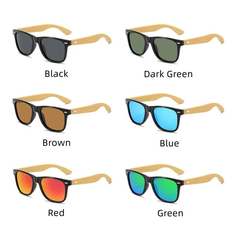 BOSCARA Bamboo Wood Sunglasses — UV400 Polarize
