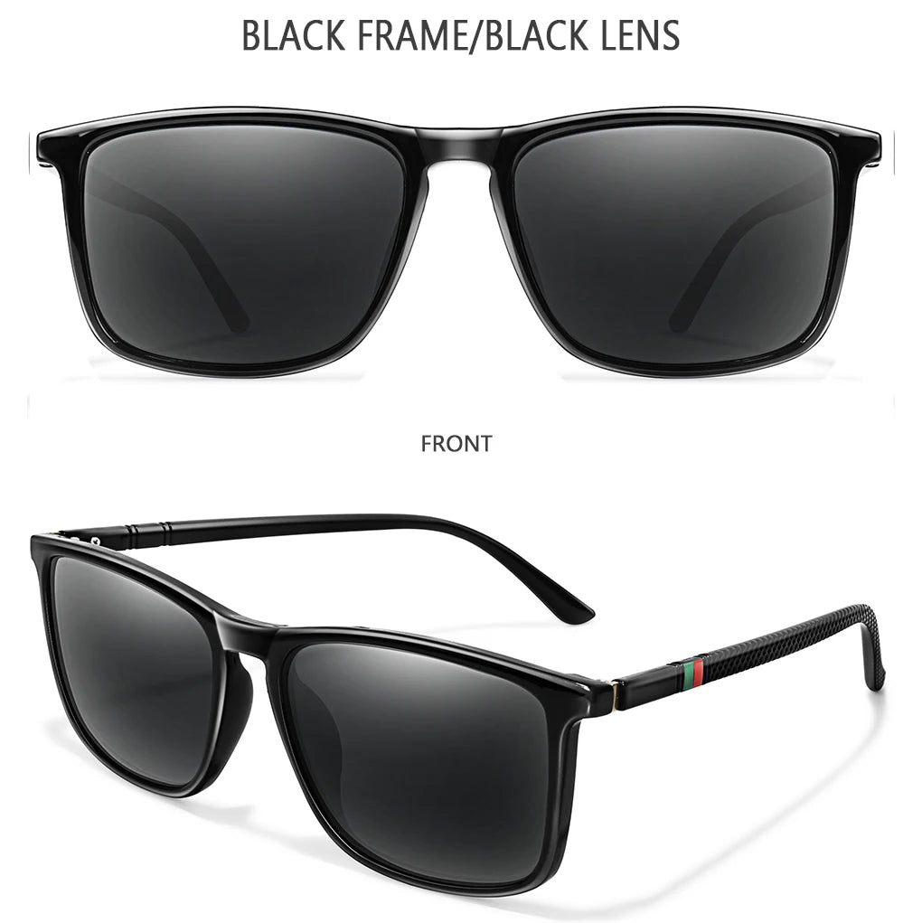 BOSCARA Vintage Square Sunglasses — UV400 Polarized