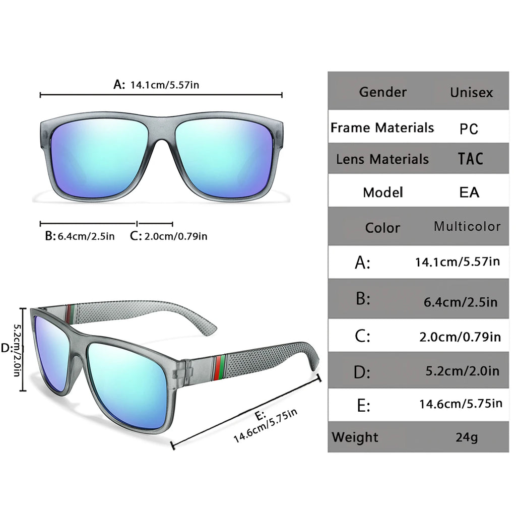 BOSCARA Classic Square Sunglasses — UV400 Polarized