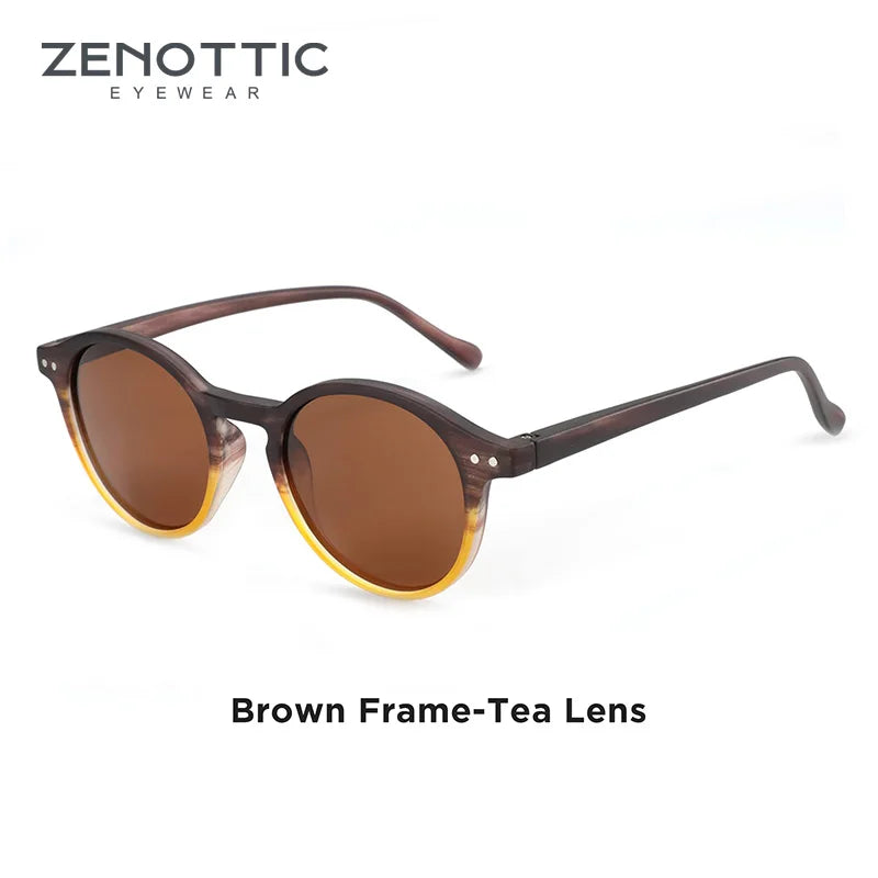 BOSCARA Retro Round Sunglasses — UV400 Polarized