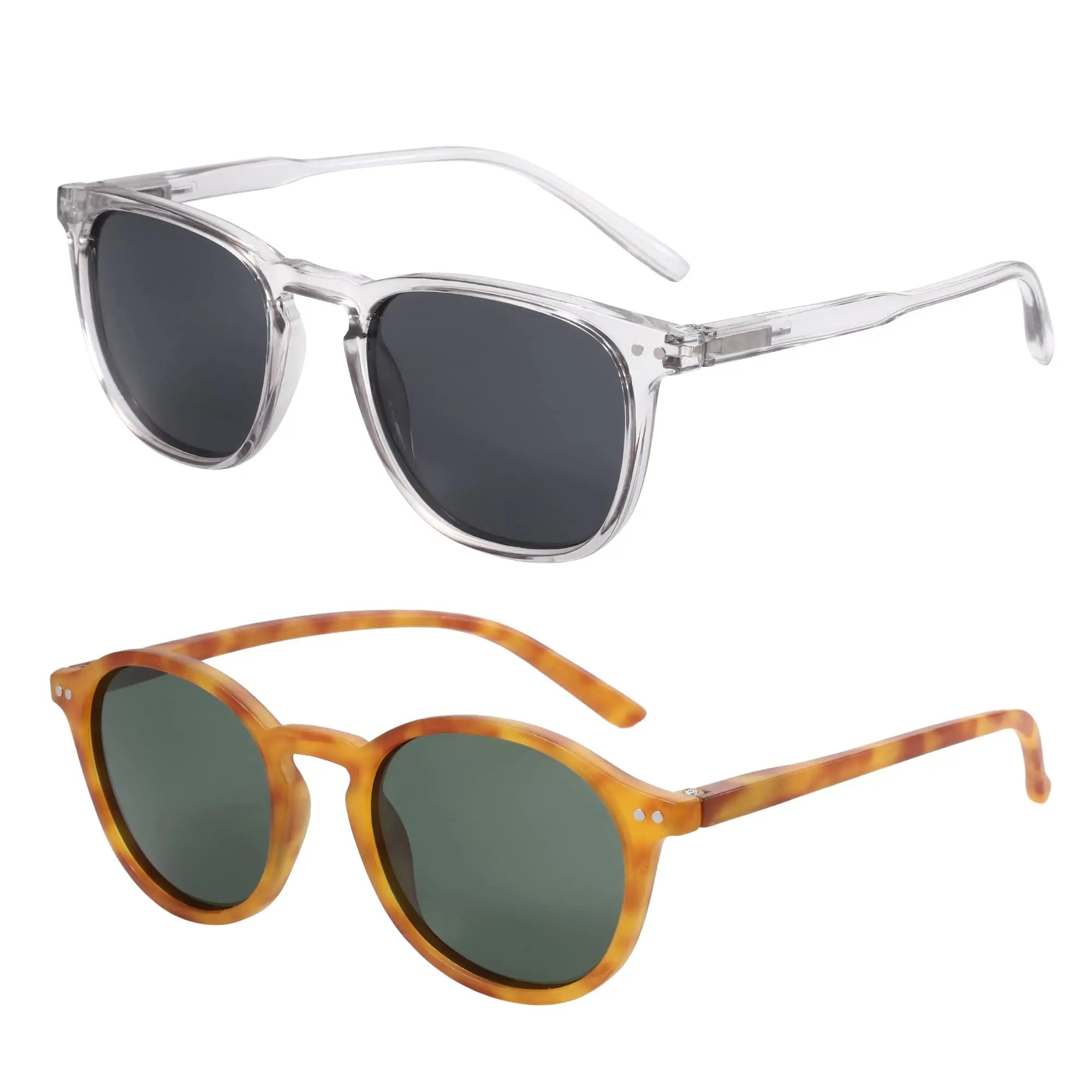 BOSCARA Retro Round Sunglasses — UV400 Polarized
