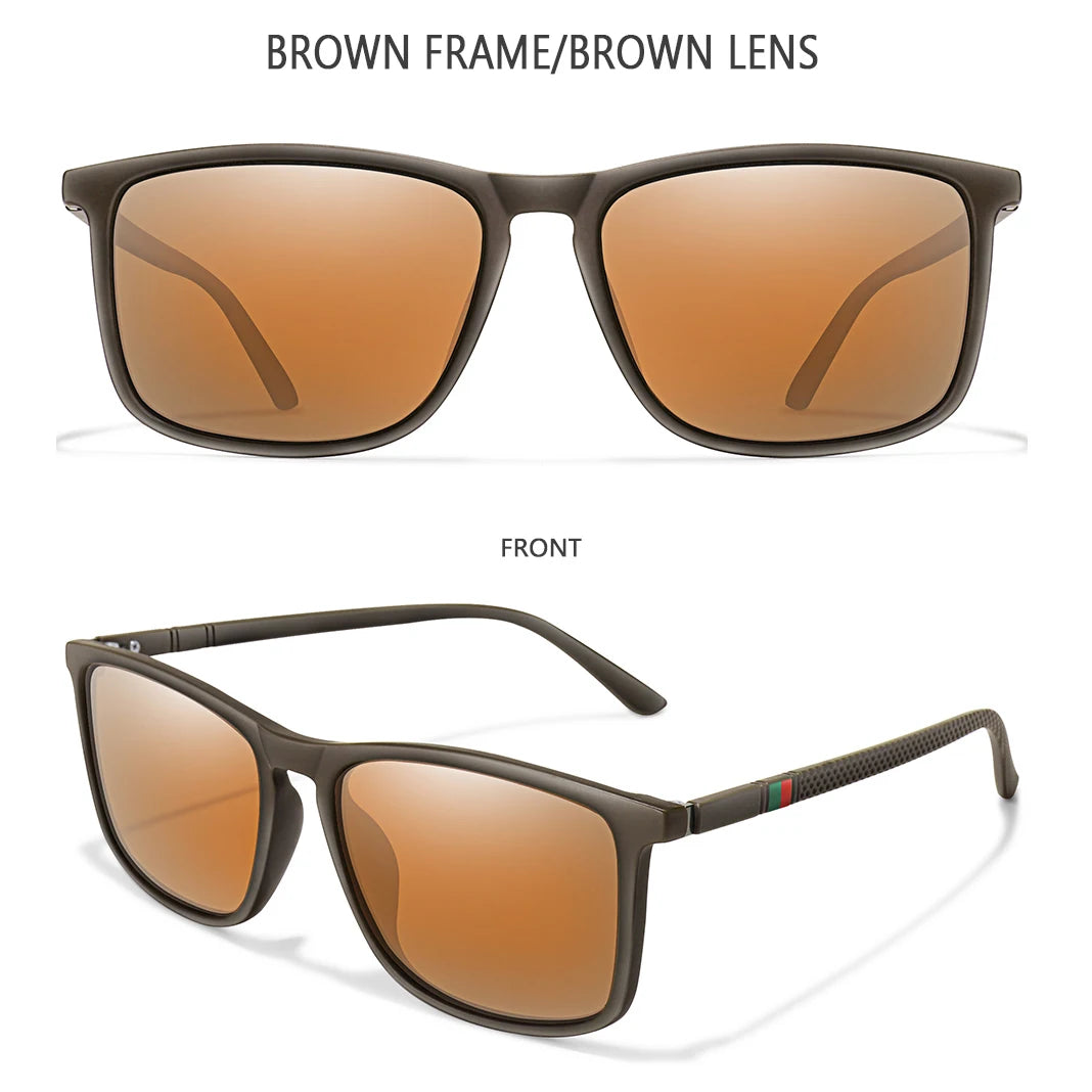 BOSCARA Vintage Square Sunglasses — UV400 Polarized