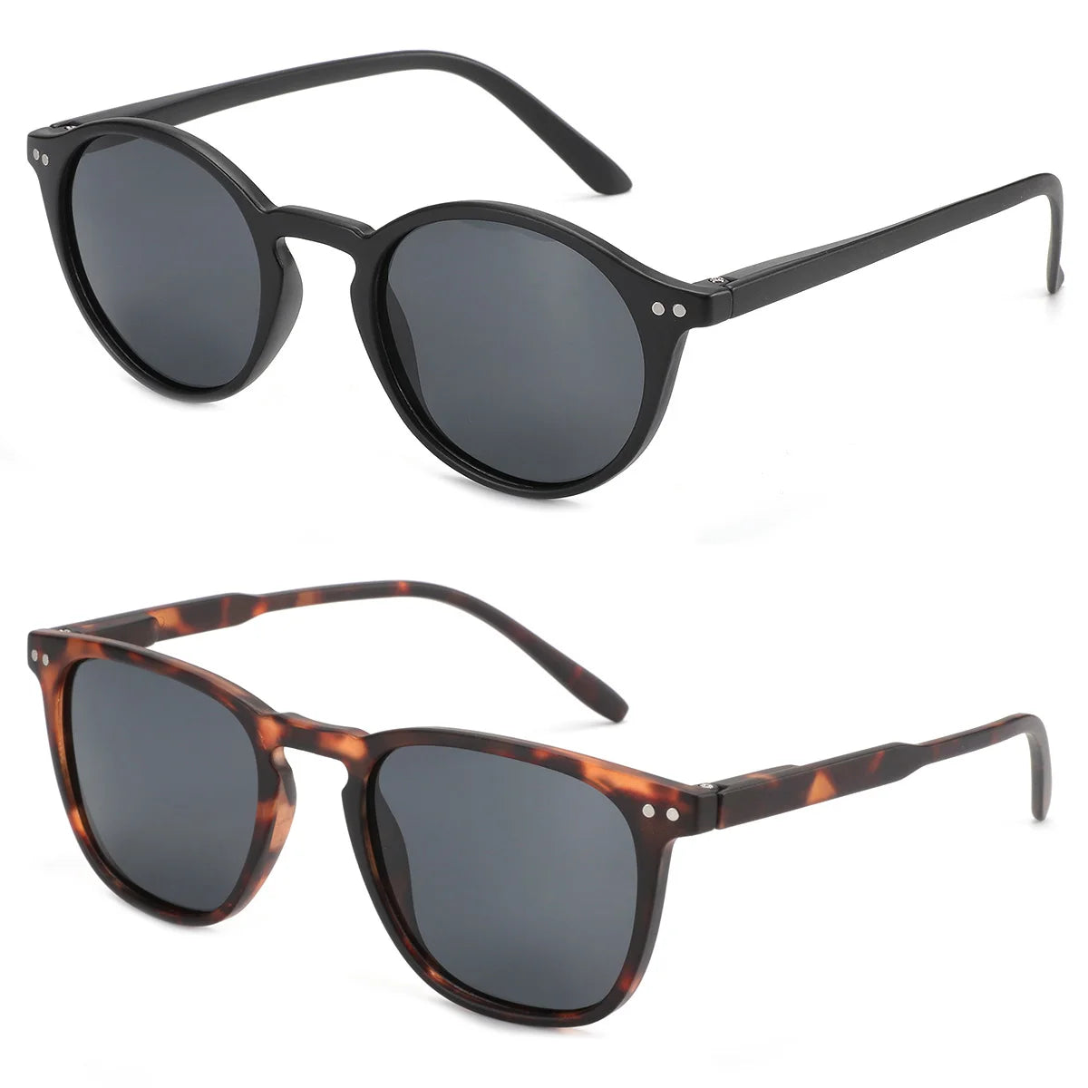 BOSCARA Retro Round Sunglasses — UV400 Polarized