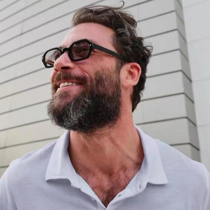 BOSCARA Vintage Hexagon Sunglasses — UV400 Protection