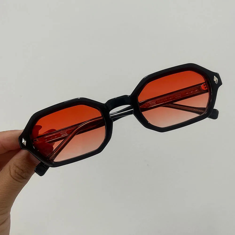 BOSCARA Vintage Hexagon Sunglasses — UV400 Protection