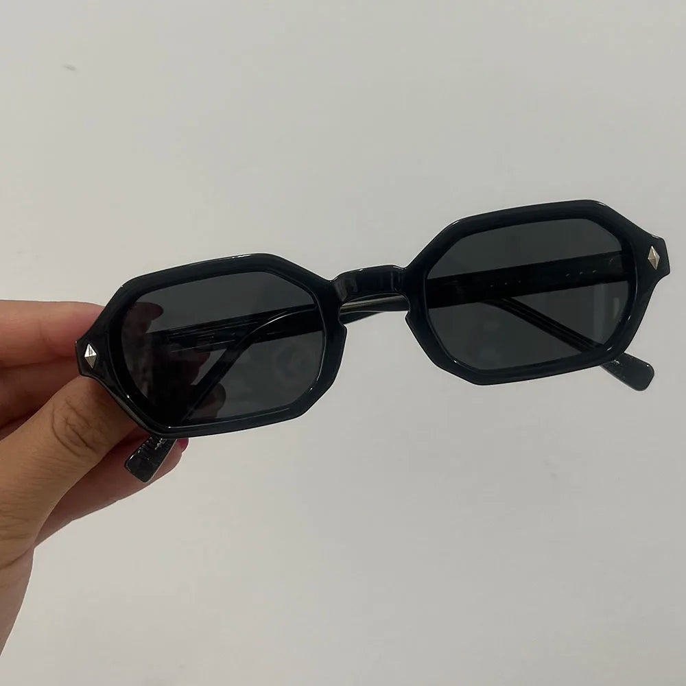 BOSCARA Vintage Hexagon Sunglasses — UV400 Protection