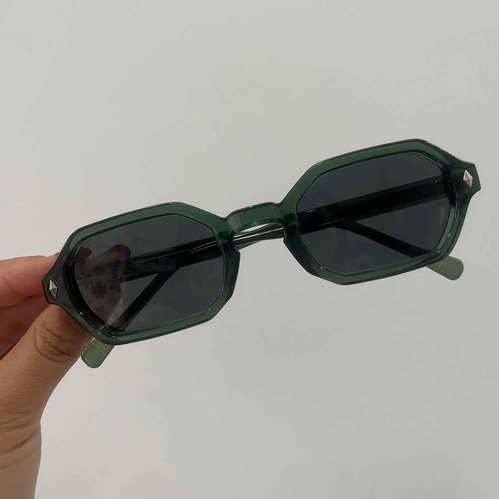 BOSCARA Vintage Hexagon Sunglasses — UV400 Protection