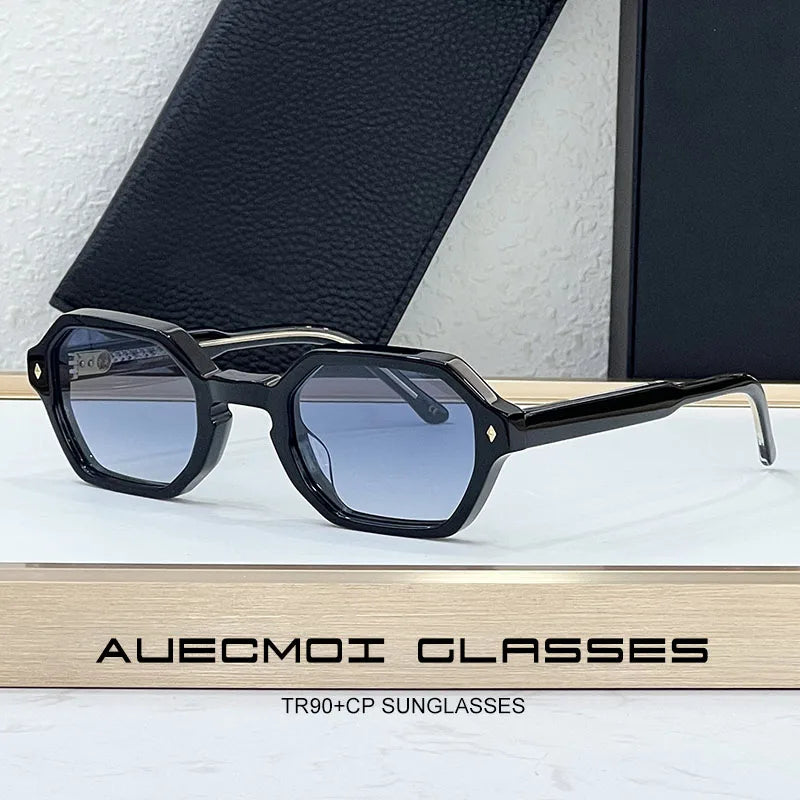 BOSCARA Vintage Hexagon Sunglasses — UV400 Protection