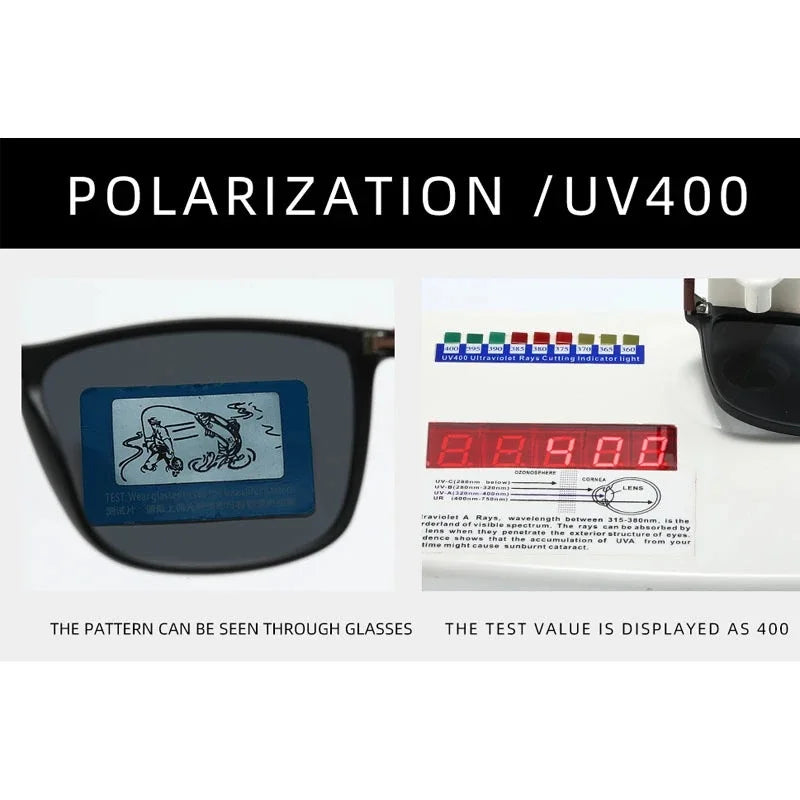 BOSCARA Vintage Square Sunglasses — UV400 Polarized
