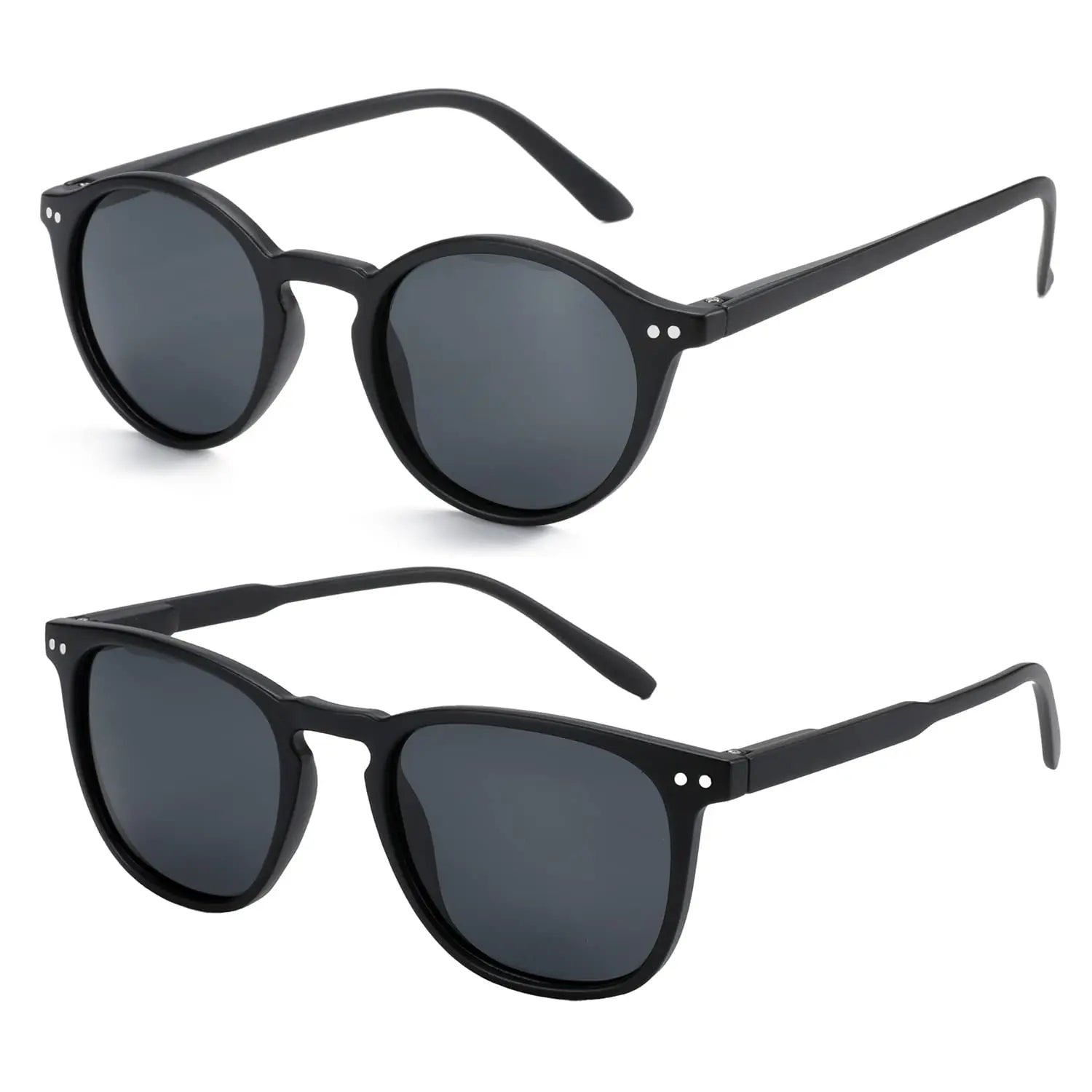BOSCARA Retro Round Sunglasses — UV400 Polarized