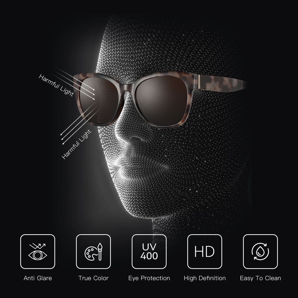 BOSCARA Cateye Women's Sunglasses — UV400 Polarized