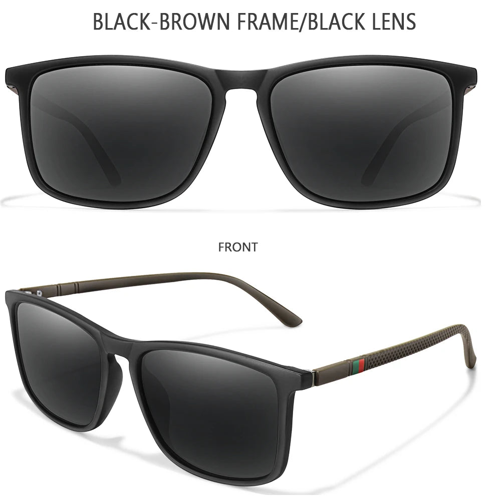 BOSCARA Vintage Square Sunglasses — UV400 Polarized
