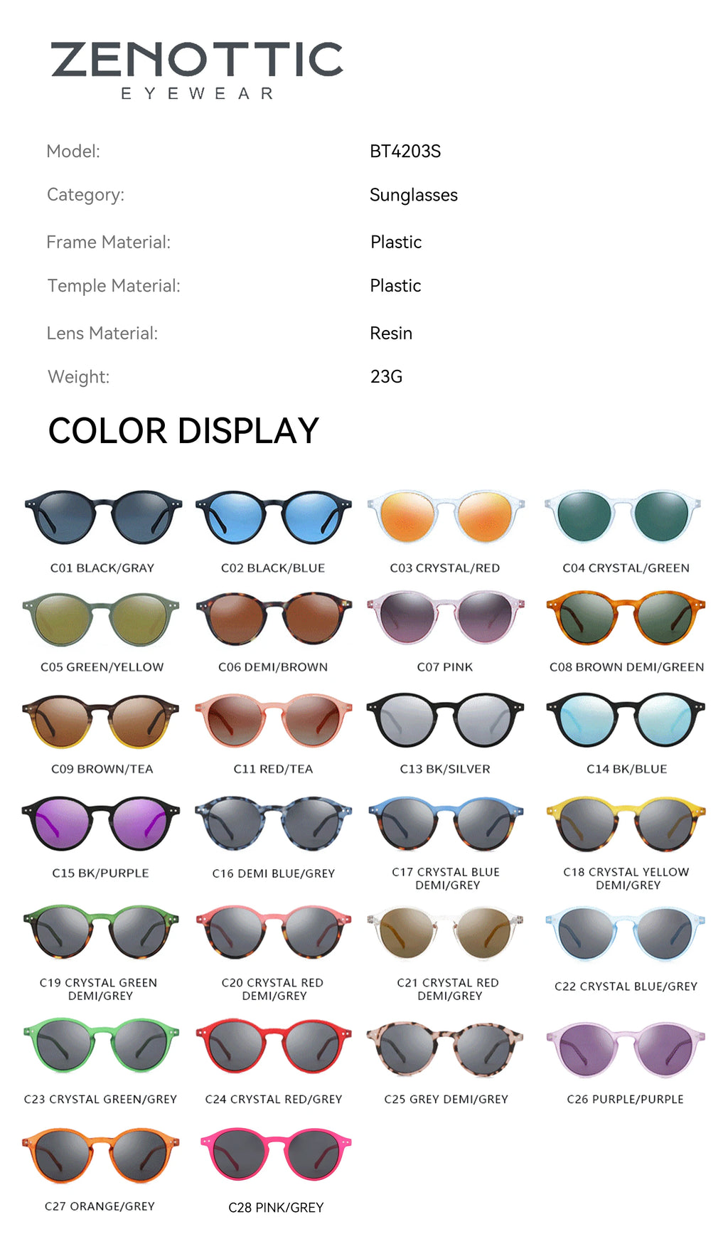 BOSCARA Retro Round Sunglasses — UV400 Polarized