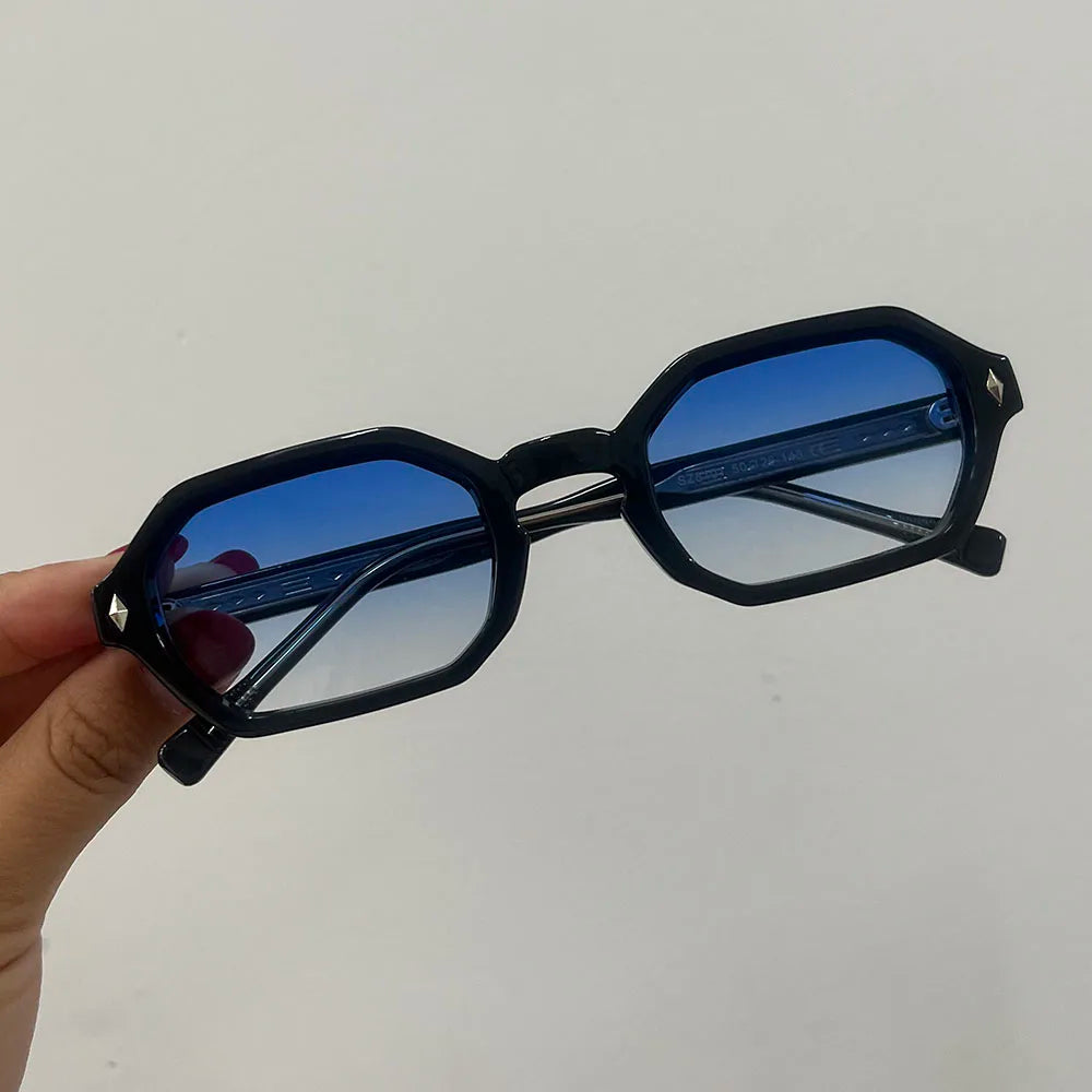 BOSCARA Vintage Hexagon Sunglasses — UV400 Protection