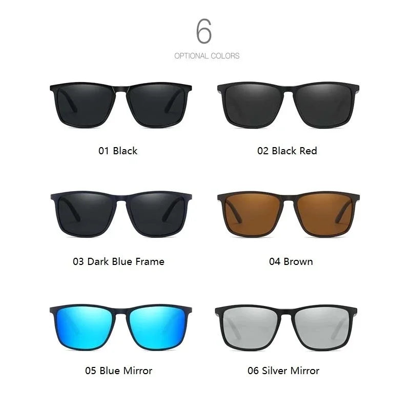 BOSCARA Vintage Square Sunglasses — UV400 Polarized